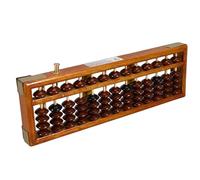 JUMPLAWN Vintage Chinese Abacus for Adults Educational Mental Arithmetic Tool for Math Learning Portable Counting Frame to Enhance Numeracy and Hand-eye-brain Coordination