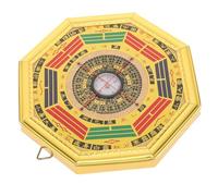JUMPLAWN Vintage Chinese Style Divination Compass Decor with Gold Foil Mdf Material, Hanging Decorative Compass for Home, Beautiful and Practical Feng Shui Ornament