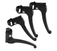 JUMPLAWN Wheelchair Brake Lever Part 4pcs Black Iron Plastic Wheelchair Brake Handle for Manual Wheelchair Ergonomically Designed Brake Grips Fits 2.2cm Opening Size