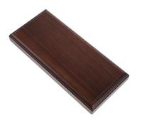 JUMPLAWN Wooden Display Stand Pedestal Base in Natural Walnut Coffee Finish, Handmade Solid Wood with Stable and Secure Design for Plant or Cupcake Display on Desks and Tabletops