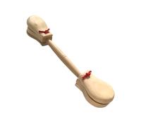JUMPLAWN Wooden Double Head Castanets Toys for Kids Educational Musical Instruments for Preschoolers Promotes Music Education and Early Development for Parent-Child Interaction