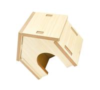 JUMPLAWN Wooden Hamster Nest Hideout House for Small Pets Material Safe and Cozy Sleeping Space for Hamsters Mice and Other Small Animals Year Resting and Play Area