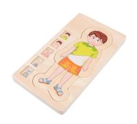 JUMPLAWN Wooden Multilayer Body Structure Puzzle Toy for Boys Kids Educational Cognitive Development Early Learning Jigsaw Puzzle Game