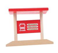 JUMPLAWN Wooden Train Station Platform Model Railway Accessory for Imaginative Play Easy to Install Beautiful Craftsmanship Safe Wooden Material