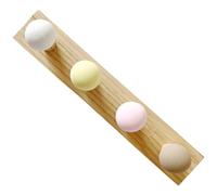 JUMPLAWN Wooden Wall Mounted Coat Hook Rack with 4 Hooks for Home | Smooth Edges, Contemporary Style, Strong Bearing Capacity, Gentle on Fabrics, Foyer and Room Use