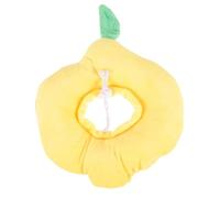 JUMPLAWN Yellow Fruit-shaped Cat Cone Collar for Period, Lint Material Pet Neck Ring Preventing Licking and Scratching, Adorable and Chic Cat Neck Circle for Pet Decoration