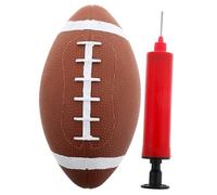 JUMPLAWN Youth Inflatable Football PVC Practice Ball for Indoor Outdoor Games for School Activities Team Training Party Favors Promotes Teamwork Communication Skills