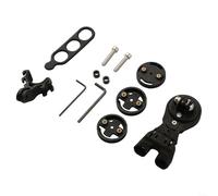 Jumplushion Carbon Fiber Bike Computer Mount GPS Bracket Adjustable Handlebar Stem Holder for Cycling Computers Sports Camera Mounting Double Bolted, Black,10x5x3CM
