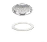 Jumplushion Gasket Seal for 1-12 Cup Coffee Espresso Moka Stove Pot Replacement Top Silicone Rubber Seal + Sieve (3 Cup + Sieve)