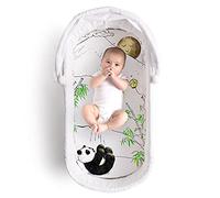 JumpOff Jo - Hypoallergenic Fitted Bassinet Sheet for Baby Boys & Girls - Rectangular, Hourglass & Oval Crib Compatible, Soft, Breathable, Machine Washable - Playful Panda