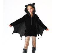Jumpsuit Halloween Kids Costume Bat Little Costume Girl Show Funny Party Bat Avenue Women's Cozy(Black,L)