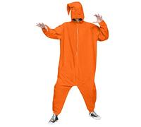 Jumpsuit Men's Jumpsuit Pyjamas Fancy Dress Adult Halloween Cosplay Onesie Jogger Onesie Jumpsuit Slim Fit Pyjamas Adult Unisex Sleepwear Bodysuit Jumpsuit Halloween Outfit, orange, XL