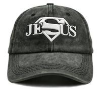 Jumsky Jesus Hat Adjustable Denim Sport Outdoor Faith Baseball Caps Snapback, Black, One Size