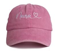 Jumsky Women's Nana Grandma Baseball Cap Adjustable Washed Dad Hat Snapback, Pink, One Size