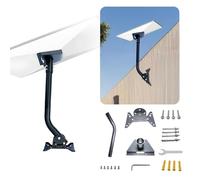 Jumstigate Starlink Gen 3 Mount, Electrophoretically Rustproof V3 Starlink Wall/Roof Mounting Kit with 360°Adjustable Starlink Gen 3 Pipe Adapter for Starlink Gen 3 Internet Satellite Kit (16in)