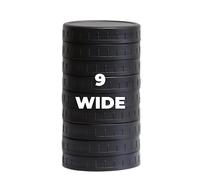 Jumterlee 9 Pack Black Wide Mouth Mason Jar Lids with Silicone Rings, Plastic Mason Jar Lids,Plastic Canning Lids, Fit Ball,Kerr and More (black)