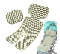 JUMUAO Baby Seat Cover Buggy, Universal Breathable Summer Seat Insert, Pram Cooling Mat, Sweat-Proof, Protects the Child Seat Cover, for Prams, Buggies, Car Seat (Green B)