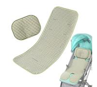 JUMUAO Baby Seat Cover Buggy, Universal Breathable Summer Seat Insert, Pram Cooling Mat, Sweatproof, Protects the Child Seat Cover, for Prams, Buggies, Car Seat (Green-A)