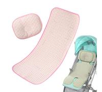 JUMUAO Baby Seat Cover Buggy, Universal Breathable Summer Seat Insert, Pram Cooling Mat, Sweatproof, Protects the Child Seat Cover, for Prams, Buggies, Car Seat (Pink-A)