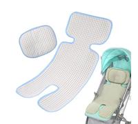 JUMUAO Baby Seat Cover Buggy, Universal Breathable Summer Seat Insert, Pram Cooling Mat, Sweatproof, Protects the Child Seat Cover, for Prams, Buggies, Car Seat (Blue-B)
