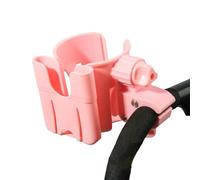 JUMUAO Drink Holder Pram Accessories, Universal Cup Holder Pushchair, 2-in-1 Stroller Cup Holder, Pram Bottle Holder, Drink Holder Buggy with Phone Holder Pushchair (Pink)