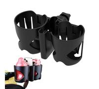 JUMUAO Drinks Holder Pram with Mobile Phone Holder, 3-in-1 Universal Cup Holder, Handcart, Double Cup Holder, Calibre Design, Bottle Holder, Coffee Holder, Bicycle, Wheelchair, Buggy Accessories
