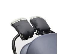 JUMUAO Hand Warmer Pram, Gloves Hand Muff with Warm Fleece and Cotton Inside, Waterproof and Windproof Stroller Hand Muff, Universal Size Muff for Prams, Buggies, Bike Trailers (Black)