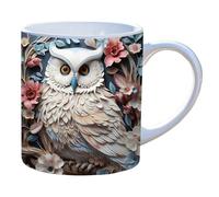 JUMUAO Owl Mugs 325 ml, Mug with 3D Owls, Ceramic Coffee Cup, Gifts for Women Birthday, Cute Mug Gifts, Funny Mug, Gift for Boys and Girls, Coffee Cup, Tea Cup (F)
