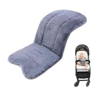 JUMUAO Pram Seat Cover Winter, Imitation Rabbit Fur Seat Insert for Pram, Universal Pram Insert, Soft Baby Seat Insert for Buggy, Child Seat, Baby Seat (Blue)