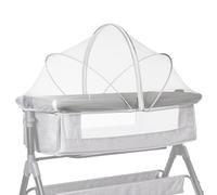 JUMUAO Universal Mosquito Net Baby Cot, Mosquito Net for Cot, Baby Insect Protection with Zip, Durable Fly Net for Baby Beds, Bassinet or Playpen, 110 x 55 cm (White)