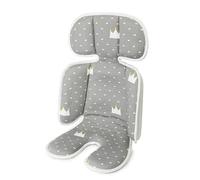 JUMUAO Universal Pram Seat Cover, Insert with Anti-Shock Cushion, Double-Sided Seat Insert for Prams, Breathable Seat Insert, for Child Seat, Buggy, Baby Seat (Grey)