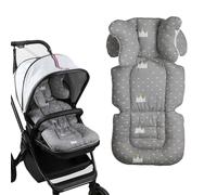 JUMUAO Universal Seat Cover Pushchair Insert, Buggy Cushion Seat Insert for Child Seat, Soft and Comfortable Pram Seat Insert, Double-Sided Seat Cover for Pushchairs (Crown)