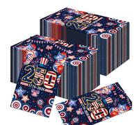 JUMUU 100pcs 250th Anniversary 4th of July Guest Napkins Decorative Independence Day Fireworks Decoupage Napkins for Veterans Party Dinner Decor Tableware Supplies(250th Anniversary)