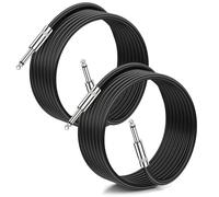 Jumwa 2pack 7.5M 6.5mm TRS Instrument Cable Professional Guitar Cable 1/4 Inch Jack Cord for Electric Guitar, Bass, Keyboard, Amplifier, Speaker