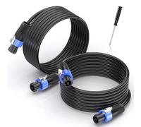 Jumwa 2pack Speakon to Speakon Cables 12 Guage Cord Wire for Audio Amplifier with Twist Lock for DJ/PA Heavy Duty Audio, 30M