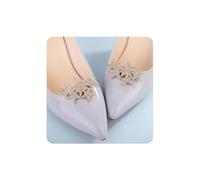 Jumwrit 2Pcs Bride Rhinestone Star Shoe Clips Detachable Crystal Shoe Charms Decoration for Wedding Bridal Party Prom Daily Wearing Sparkling Heels Shoe Buckles for Women, Middle, Alloy, No Gemstone