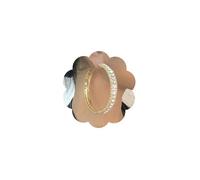 Jumwrit Chunky Huggie Hoop Earrings Sparkle Big Glass Hoop Earrings Large Circle Dangle Earrings Statement Geometric Earrings for Women and Girls（Gold）