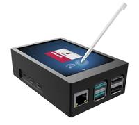JUN-ELECTRON for Raspberry Pi 5 Touch Screen with Case, 3.5 inch Touchscreen with Fan, 320x480 Monitor TFT LCD Display