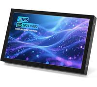 JUN-ELECTRON Mini Monitor 7" HDMI, VGA, AV, BNC, 1024×600 IPS Small Screen with Built-in Speakers, 178° Viewing Angle, Portable LCD Monitor for PC/TV/DVD/CVBS (7 Inch - Non-Touch)