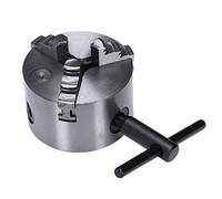 JUN-STORE 3 Inches 3 Jaw Lathe Chuck K11-80 K11 80 80Mm Manual Chuck Self-Centering Lathe Parts Metal Lathe Accessories SENMIAO-TH (Color : Silver)