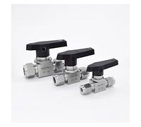 JUN-STORE Ball-valve 1/8 1/4 3/8 1/2 3/4 Inches 3/4/6/8/10/12-20mm Compression Ball Valve SS304 Water Gas Fuel Oil SENMIAO-TH (Specification : 10mm)