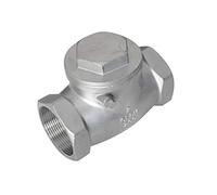 JUN-STORE SENMIAO-CMM 1 Inch BSP Female Thread 304 Stainless Steel Swing Horizontal Check Valve DN25 Non-return For Water Gas Oil (Specification : 1")