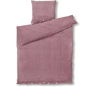 Juna - Bæk & Bølge Duvet Cover Set 150x210 + 50x60 cm, Pink / Plum - Pink