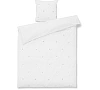 Juna - Daisy Bed Set 140x220 + 60x63 cm, White / Light Blue - White