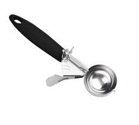 JUNADAEL J Cookier Scoop, #24/1.5 OZ Portion Scoop, 3 Tbsp Cookie Dough Scoops, Black Handle, for Portion Control, Cookie Dough, Cupcake Batter, Ice Cream, Meatball, Muffin