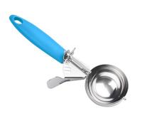JUNADAEL J Portion Scoop, 3.25 OZ Disher Scoop, 12 Scooper, 6.5 Tbsp Large Cookie Scoop, Blue Handle, for Portion Control, Cookie Dough, Cupcake Batter, Ice Cream