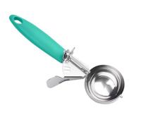 JUNADAEL J Portion Scoop - 2.75 oz Disher, 5.5Tbsp Cookie & Ice Cream Scoop, Green Handle, Cupcake Batter & Ice Cream