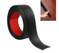 JUNART 200cm×4cm Laminate Flooring Threshold Transition Strip, Self Adhesive Vinyl Floor Strip, Tiles or Carpet Edge Transition Trim(Black)