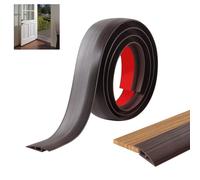 JUNART 200cm×5cm Laminate Floor Cover Strips,Self Adhesive PVC Floor Transition Strip,Scratch & Wear-Resistant For Floor Transitions Or Trim In Kitchens, Bathrooms(black walnut grain)