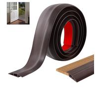 JUNART 200cm×7cm Laminate Floor Cover Strips,Self Adhesive PVC Floor Transition Strip,Scratch & Wear-Resistant for Floor Transitions Or Trim in Kitchens, Bathrooms (Black Walnut Grain)